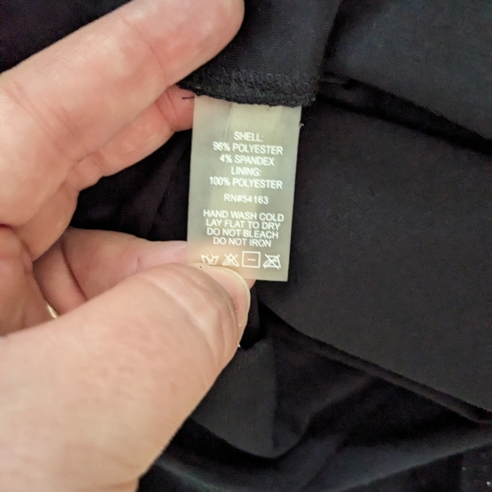 Calvin Klein Black Sparkly V Neck Wrap Dress - Picture 4 of 4
